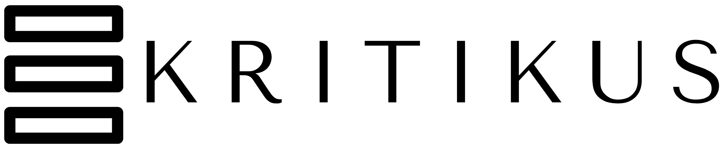 Das Logo des Kritikus in schwarz weiß